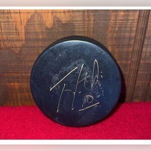Signed Trevor Letowski Inglasco NHL Hockey Puck